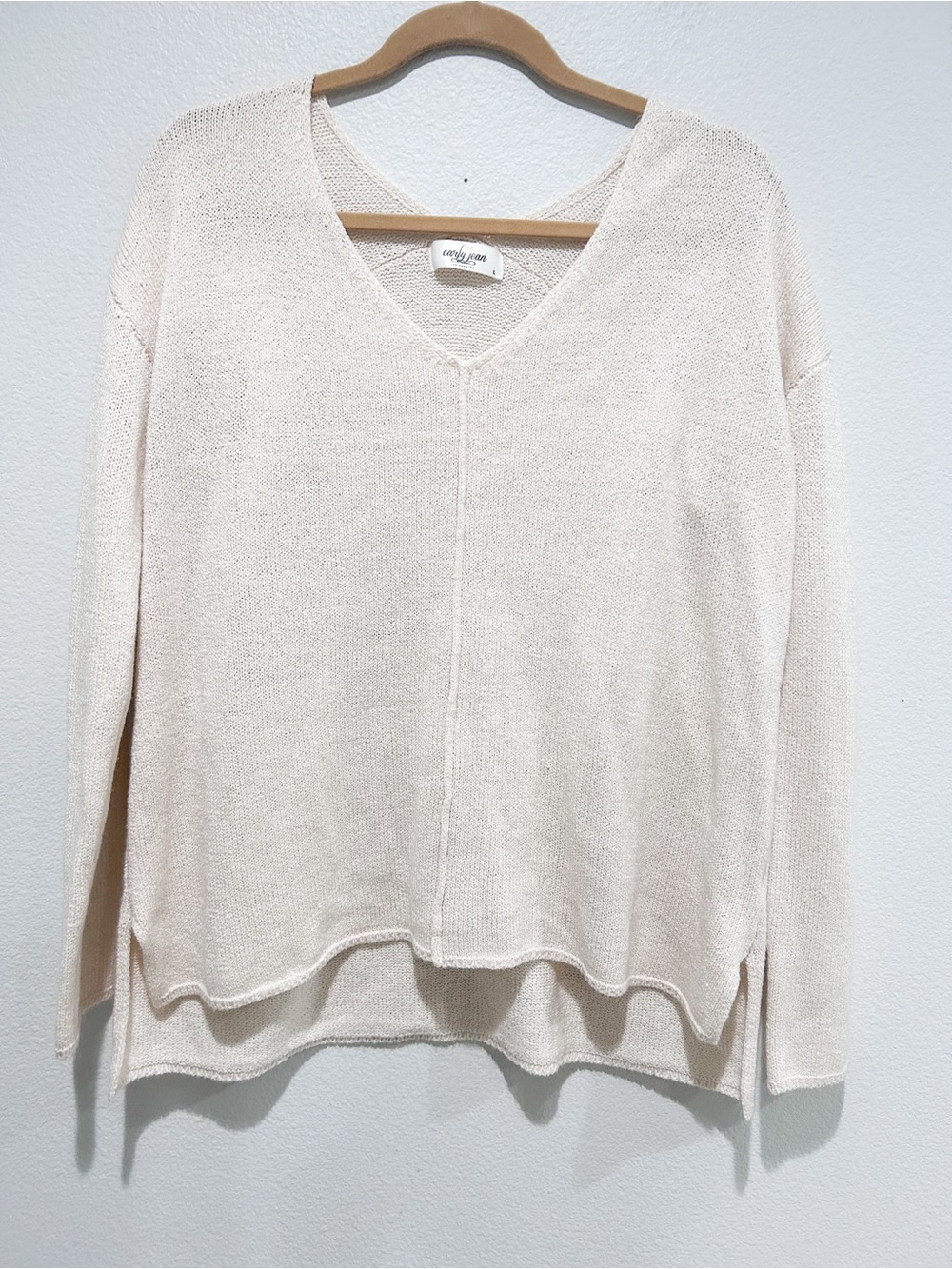 Carly Jean Los Angeles cream sweater